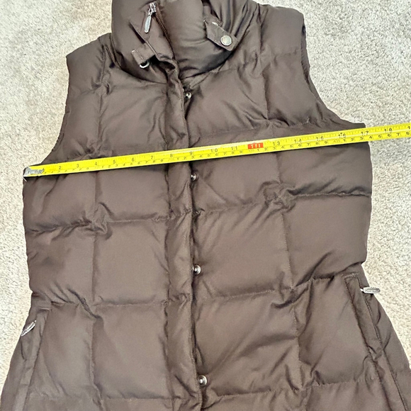 Eddie Bauer Women’s Chocolate Brown Goose Down Quilted Puffer Vest Sz XS - Picture 12 of 16